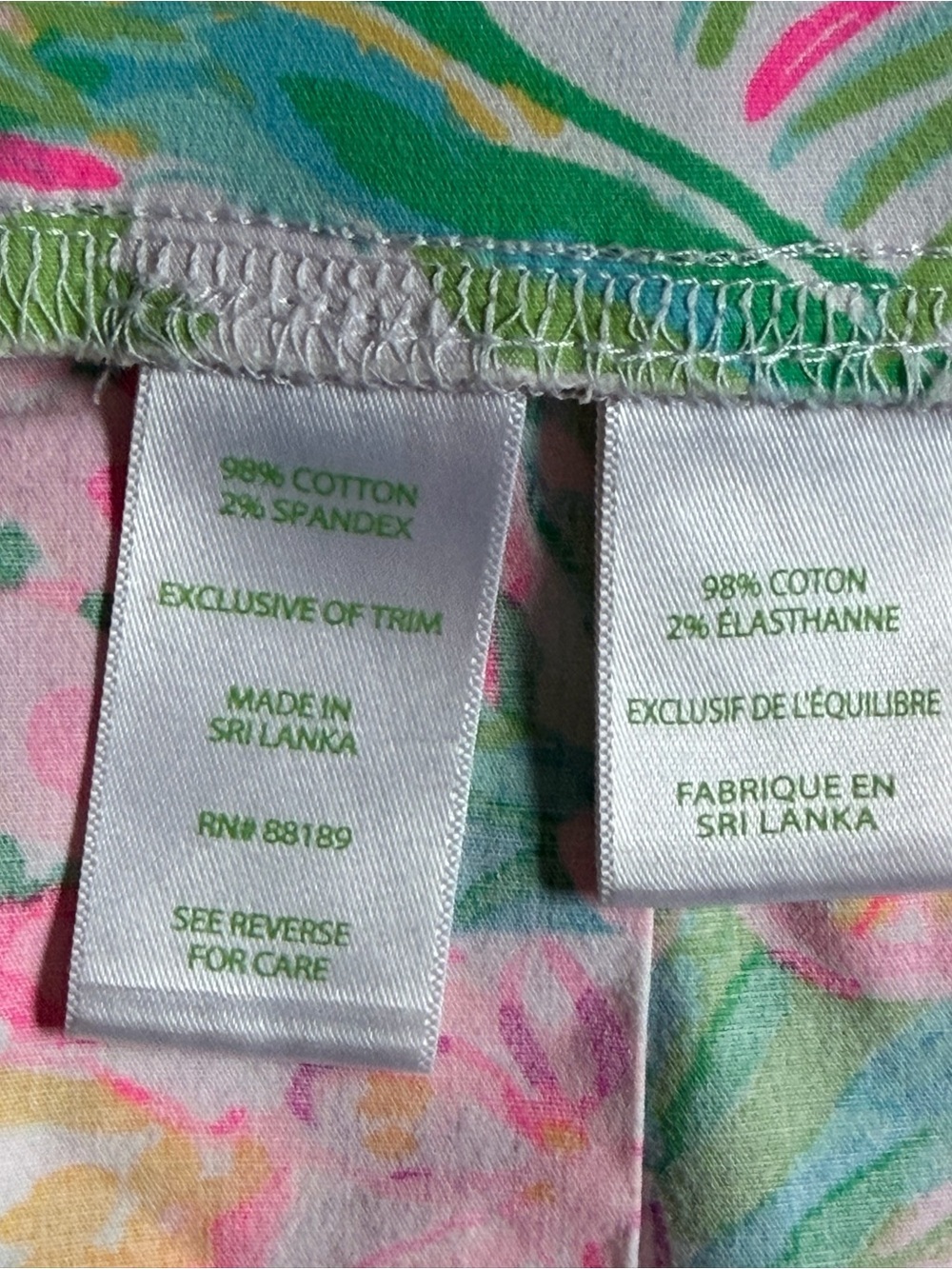 Lilly Pulitzer Ocean View Tropical Pull On Shorts in Pear Necessities, Size M - Picture 6 of 9